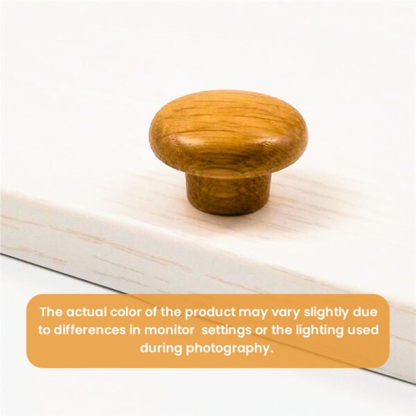 Classic Wooden Ceramic ball Knob (Pack of 6) - Natural  Wood Finish & Easy Install for Cabinets & Drawers By CDNY - Image 6