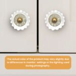 Delicate Scalloped Clear Glass Flower Knobs (Pack of 6) - Vintage-Inspired & Easy Install for Cabinets & Drawers by CDNY - Image 5