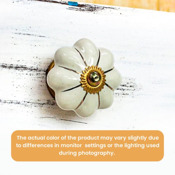 White Ceramic Pumpkin Knobs (Pack of 6) - 1.75 Inch Furniture Pulls by CDNY - Image 6