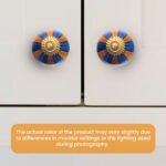 Blue & White Checkered Ceramic Knob (Pack of 6) - Bold & Easy Install for Cabinets & Drawers - Image 2