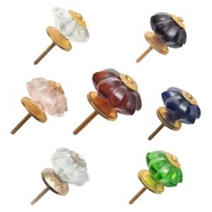 CDNY USA faceted glass knobs in a pack of 6 for furniture and cabinets
