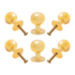 Luxurious gold iron ball knob in a pack of 6 for cabinet and drawer hardware
