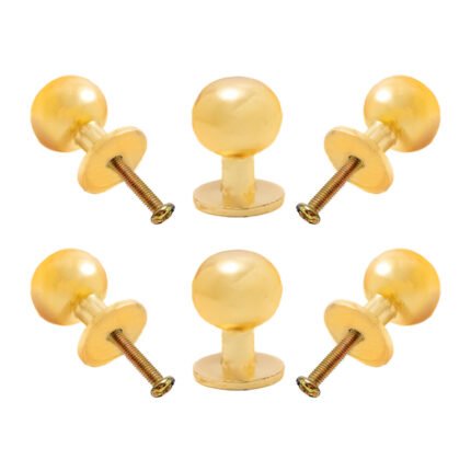 Luxurious gold iron ball knob in a pack of 6 for cabinet and drawer hardware