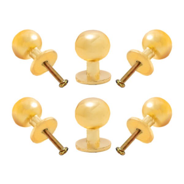 Luxurious gold iron ball knob in a pack of 6 for cabinet and drawer hardware