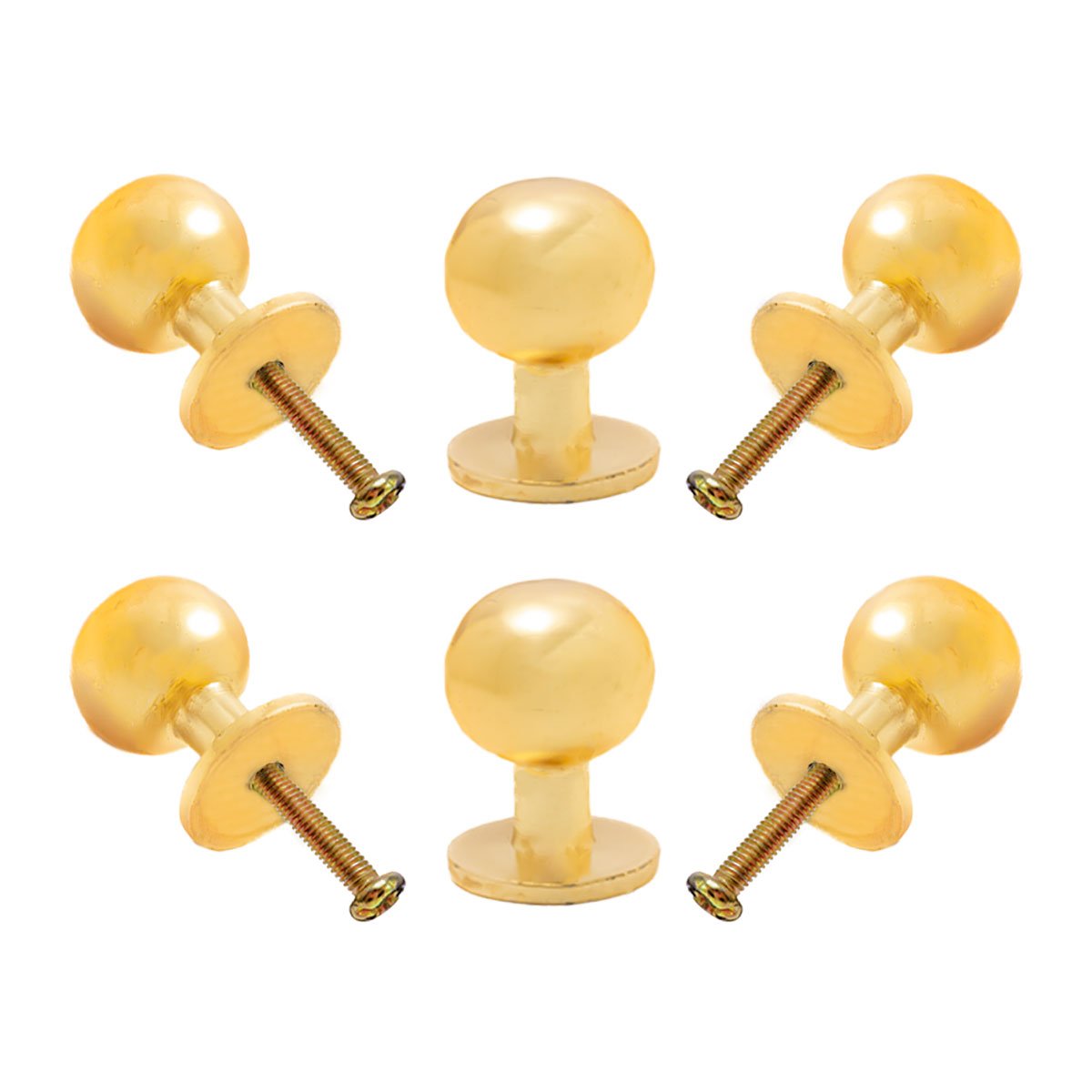 Luxurious Gold Iron Ball Knob (Pack of 6) - Elegant & Easy Install